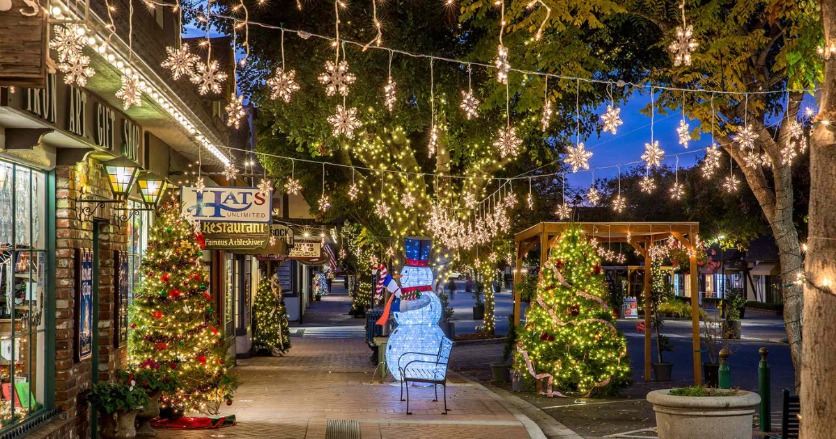 Solvang, California at Christmas